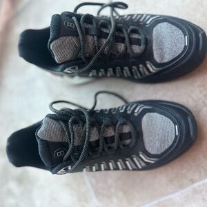 Balmain Black and Silver T trail sneakers 37.5 New